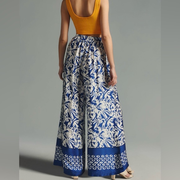 Anthropologie B.Yu Printed Wide-Leg Pants Large may fit medium - Picture 2 of 11